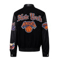 New York Knicks Old English Wool & Leather Jacket