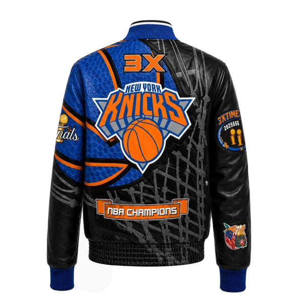 New York Knicks 2026 NBA Champions Full Leather Jacket (Pre-Order)
