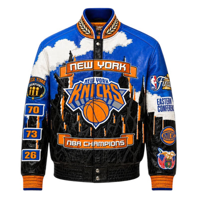 New York Knicks 2026 NBA Championship Genuine Leather Jacket (Pre-Order)