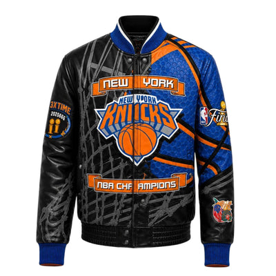 New York Knicks 2026 NBA Champions Full Leather Jacket (Pre-Order)