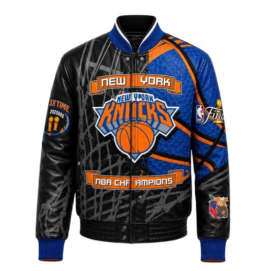New York Knicks 2026 NBA Champions Full Leather Jacket (Pre-Order)