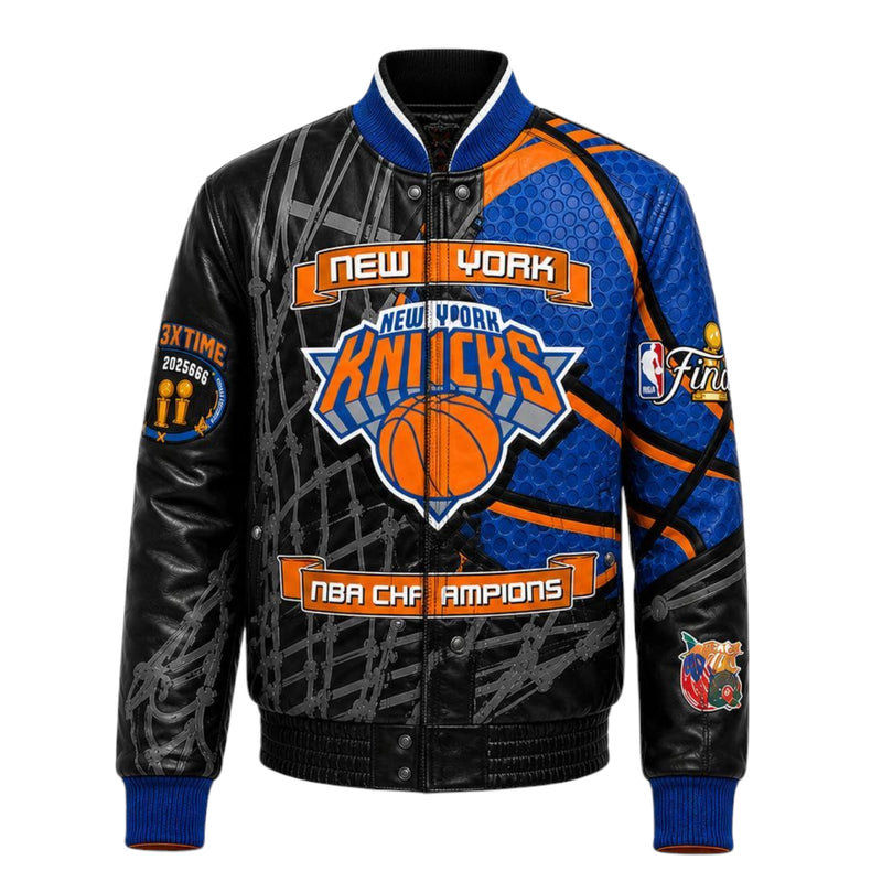 New York Knicks 2026 NBA Champions Full Leather Jacket (Pre-Order)