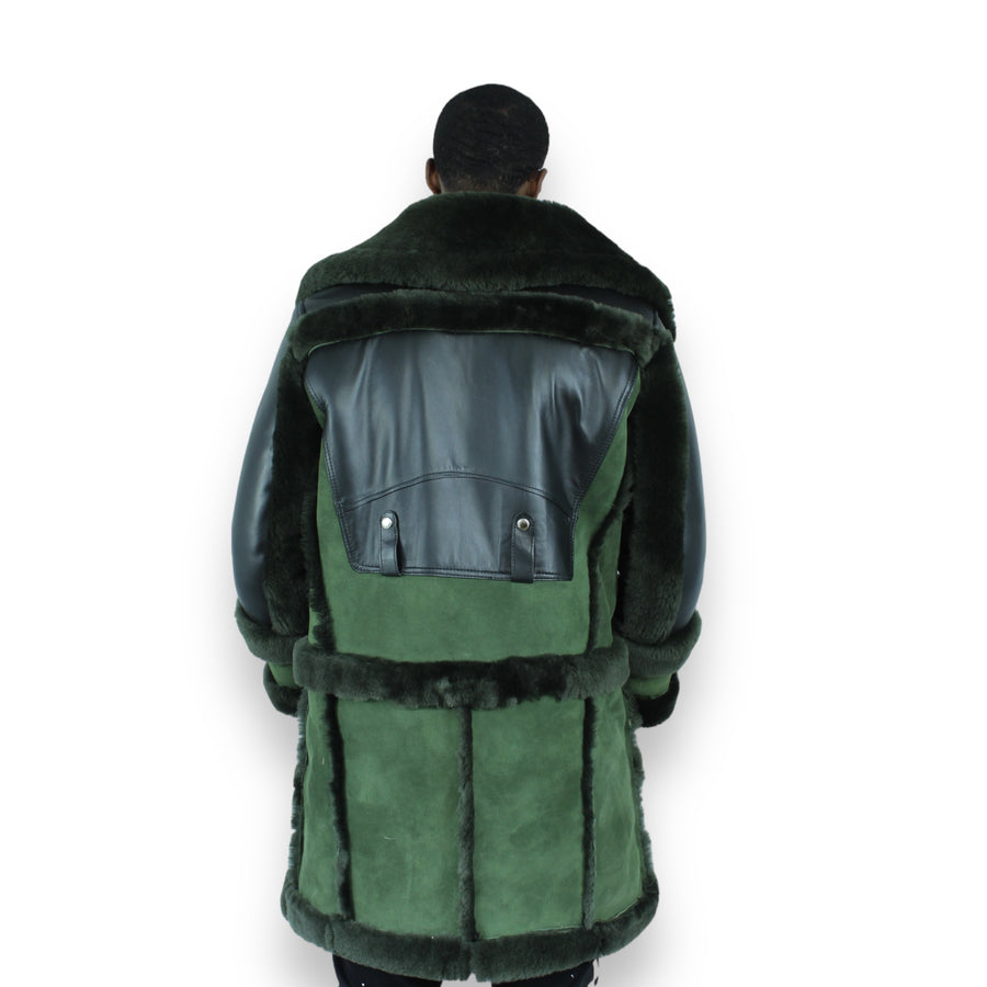 Green Shearling with Collar