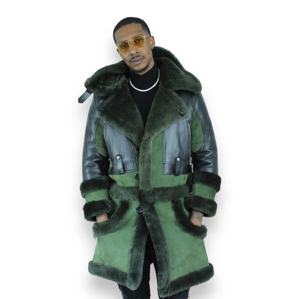 Green Shearling with Collar