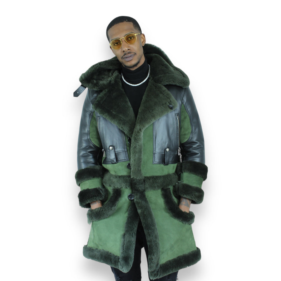 Green Shearling with Collar