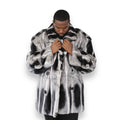 3/4 Rex Rabbit Double Breasted Coat