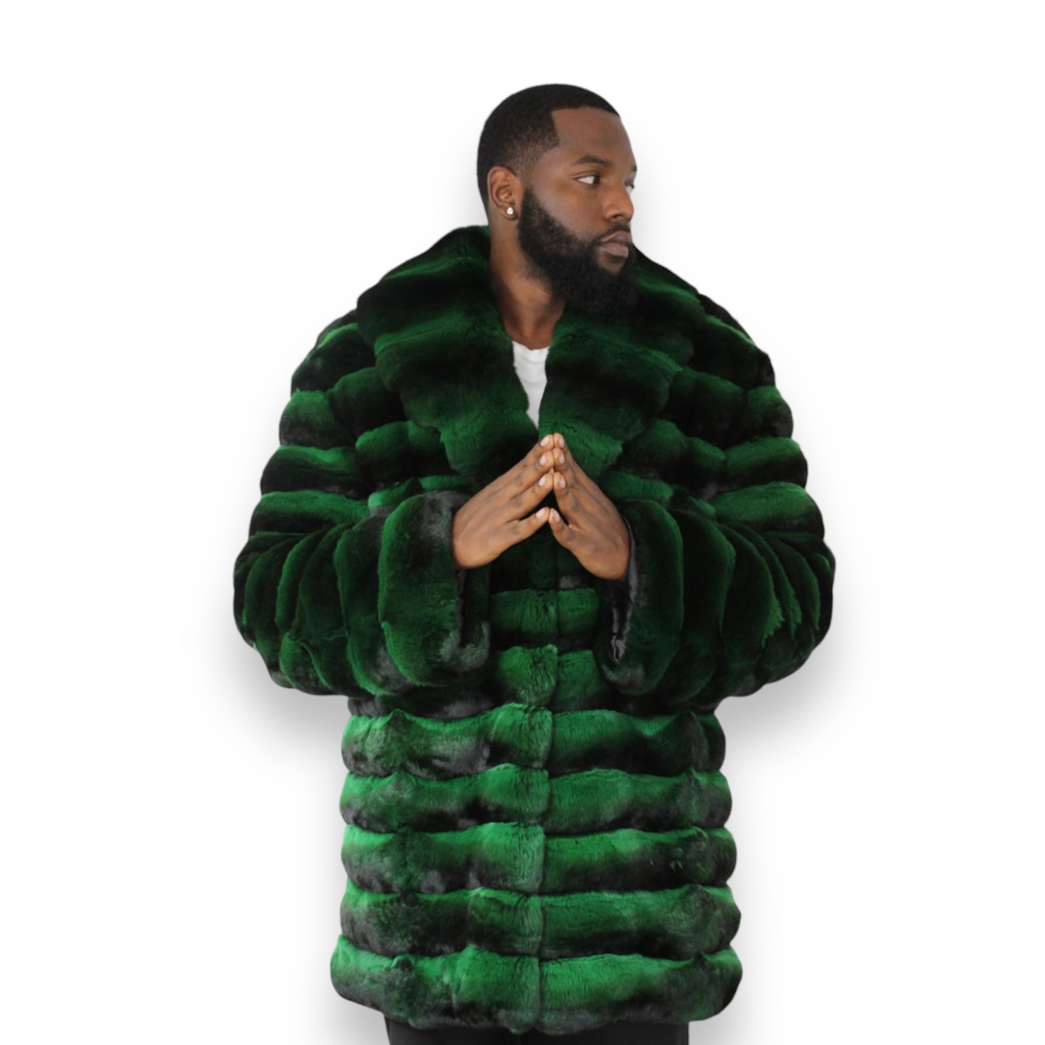 3/4 Chinchilla Coat with Full Collar – Daniel's Leather