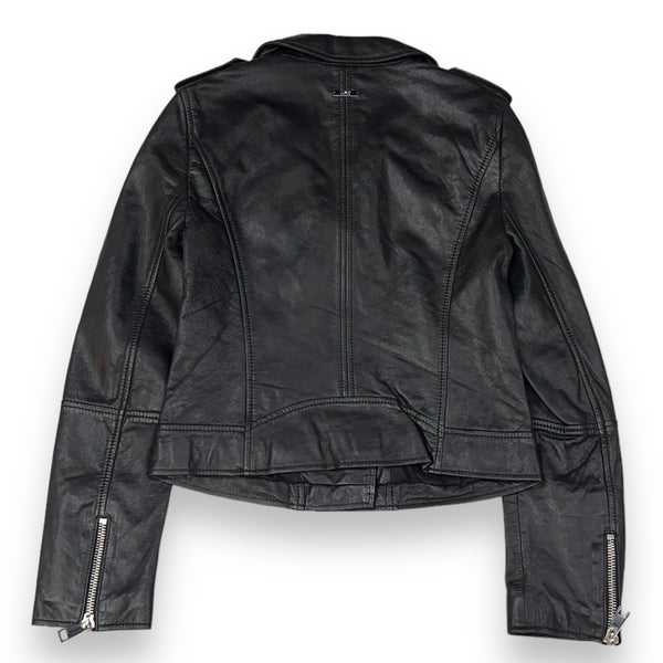 Basic Leather with Slanted Zippers
