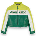 Cropped Colorblock Moto Jacket