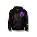 Jeff Hamilton Knicks Leather Hoodie