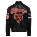 Chicago Bears Full Leather Old English Jacket Black