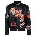 Chicago Bears Full Leather Old English Jacket Black
