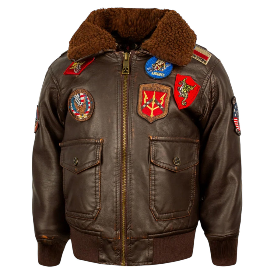 Top Gun Kids PU Aviator Bomber
