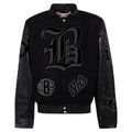 Brooklyn Nets Wool & Leather Old English Varsity Jacket