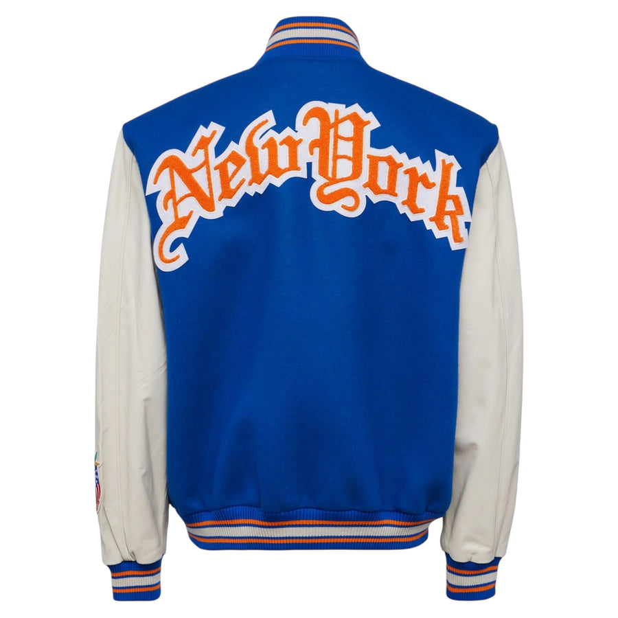 New York Knicks Wool & Leather Varsity Jacket