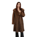Three Quarter Hooded Mink Coat for Women