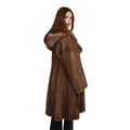 Three Quarter Hooded Mink Coat for Women