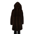 Three Quarter Hooded Mink Coat for Women
