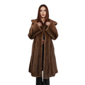 Three Quarter Hooded Mink Coat for Women