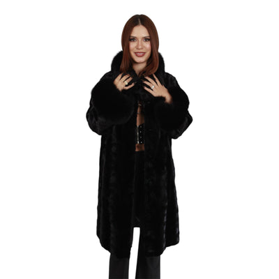 Mink Coat with Fox Trims