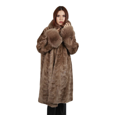 Mink Coat with Fox Trims