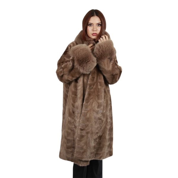 Mink Coat with Fox Trims