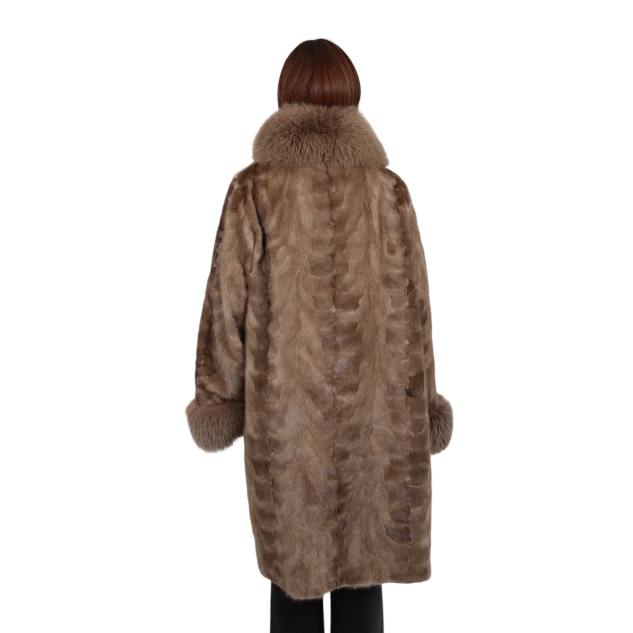 Mink Coat with Fox Trims – Daniel's Leather