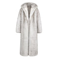 White Fox Trench Coat with Hood