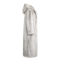 White Fox Trench Coat with Hood