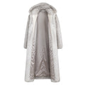 White Fox Trench Coat with Hood