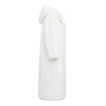 White Fox Trench Coat with Hood