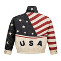 White USA Leather Jacket