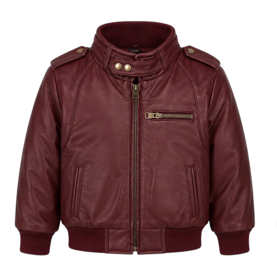 Leather Jacket with Zipper