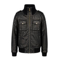Leather Jacket with Chest Pockets