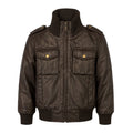 Leather Jacket with Chest Pockets
