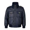 Leather Jacket with Chest Pockets