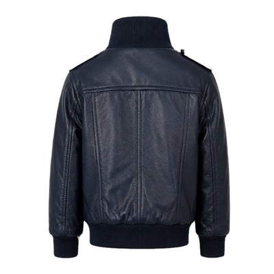 Leather Jacket with Chest Pockets