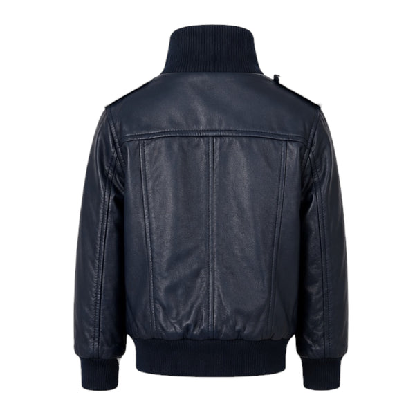 Leather Jacket with Chest Pockets