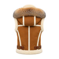 Ana Cropped Shearling Vest with Hood and Fox Collar