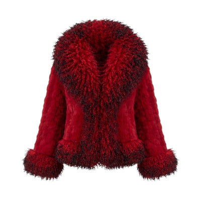 Mink with Mongolian Lamb Collar