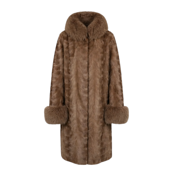 Mink Coat with Fox Trims