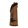 Brown Shearling with Matching Collar and Hood