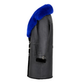 Shearling Coat with Blue Fox Collar