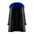 Shearling Coat with Blue Fox Collar