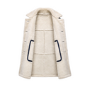 White and Blue Shearling with Collar