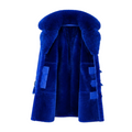Blue Shearling with Collar and Hood