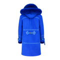 Blue Shearling with Collar and Hood