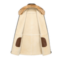 Brown Shearling with Hood and Pockets