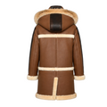 Brown Shearling with Hood and Pockets