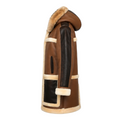 Brown Shearling with Hood and Pockets